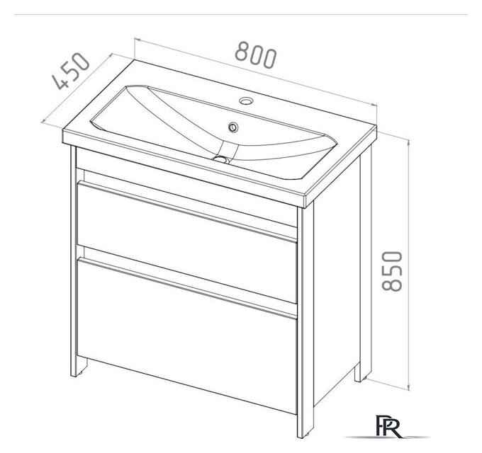  АВН Тумба под умывальник Ванкувер 80 66.03 (34) - Изображение №6 — Интернет-магазин ПроЗаказ