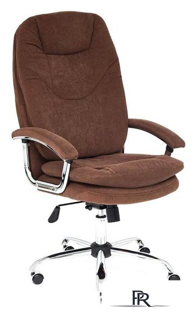 Офисное кресло TetChair Softy LUX (флок, коричневый) - Изображение №1 — Интернет-магазин ПроЗаказ