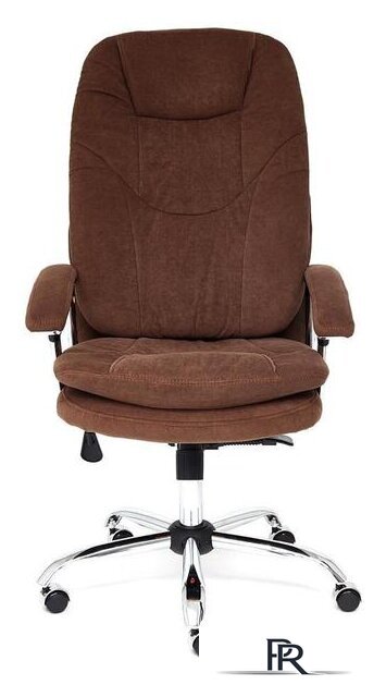 Офисное кресло TetChair Softy LUX (флок, коричневый) - Изображение №4 — Интернет-магазин ПроЗаказ