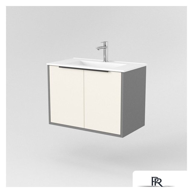  Дабер Тумба под умывальник 018 WeltWasser Deilbach 7517-70 Т18.7W.0.19Ч (бежевый/серый/ручка черная) - Изображение №2 — Интернет-магазин ПроЗаказ