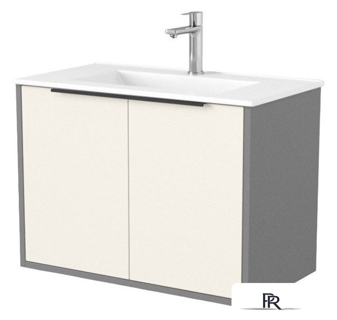  Дабер Тумба под умывальник 018 WeltWasser Deilbach 7517-70 Т18.7W.0.19Ч (бежевый/серый/ручка черная) - Изображение №1 — Интернет-магазин ПроЗаказ