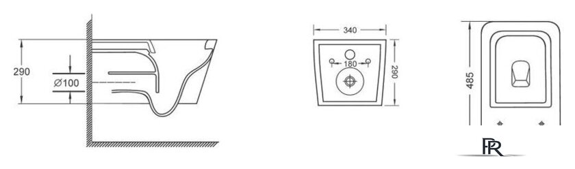 Унитаз подвесной Grossman GR-4404BMSQ - Изображение №6 — Интернет-магазин ПроЗаказ