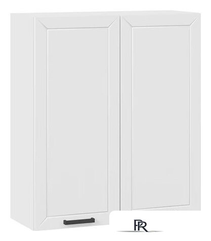 Шкаф навесной Трия Лорас 1ВВ8 с двумя дверями (белый/холст белый) - Изображение №1 — Интернет-магазин ПроЗаказ
