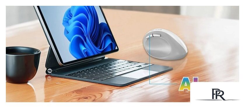 Вертикальная мышь Genius Ergo 8350S (белый/серый) - Изображение №5 — Интернет-магазин ПроЗаказ
