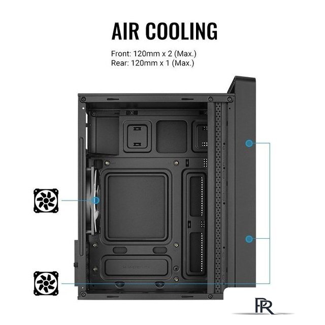 Корпус AeroCool CS-109-G-BK-v1 - Изображение №7 — Интернет-магазин ПроЗаказ