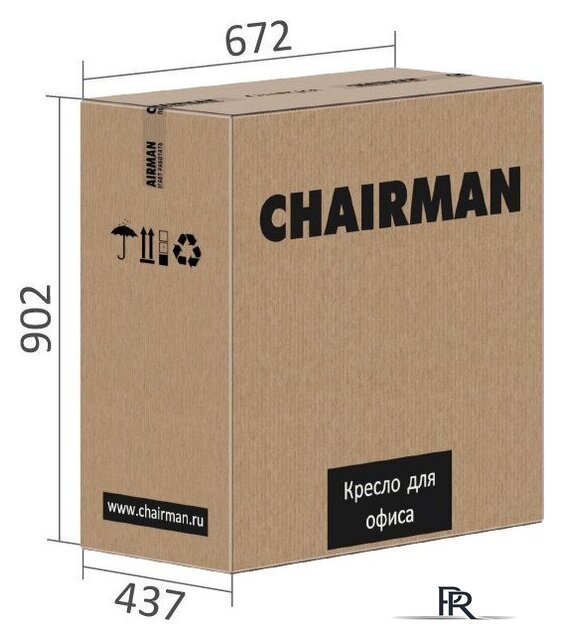 Офисное кресло CHAIRMAN Home 442 (ткань, Т-55 серый) - Изображение №6 — Интернет-магазин ПроЗаказ
