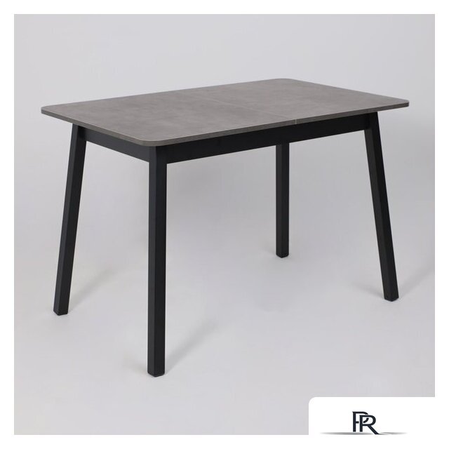 Кухонный стол Мамадома Tirk radial-110 раздвижной 110-142х70 (дымчатая керамика/черный) - Изображение №7 — Интернет-магазин ПроЗаказ