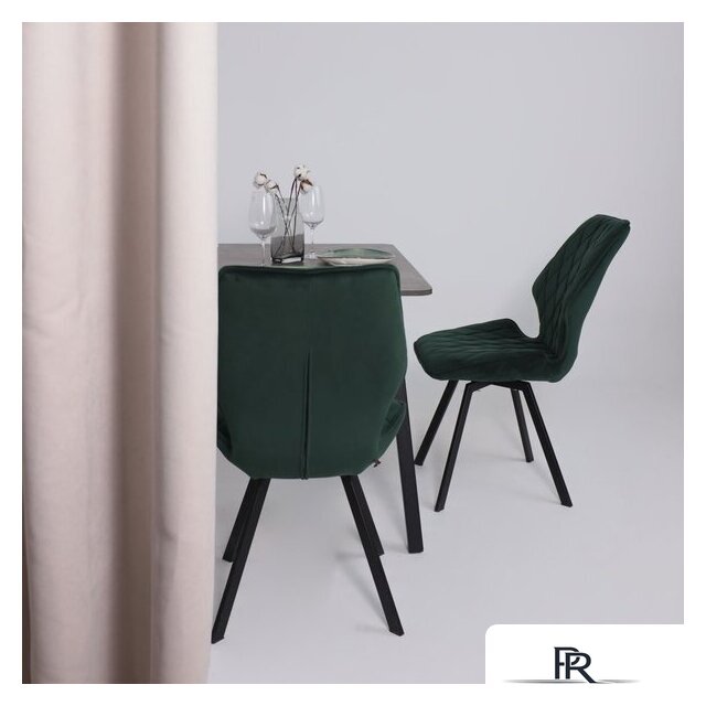 Кухонный стол Мамадома Tirk radial-110 раздвижной 110-142х70 (дымчатая керамика/черный) - Изображение №3 — Интернет-магазин ПроЗаказ