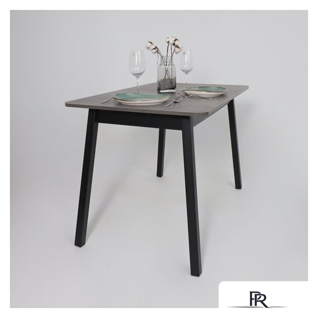 Кухонный стол Мамадома Tirk radial-110 раздвижной 110-142х70 (дымчатая керамика/черный) - Изображение №6 — Интернет-магазин ПроЗаказ