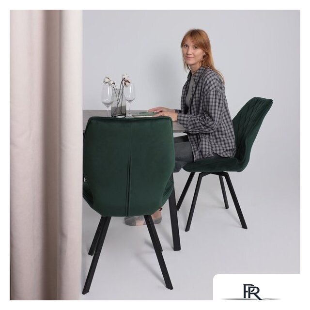 Кухонный стол Мамадома Tirk radial-110 раздвижной 110-142х70 (дымчатая керамика/черный) - Изображение №2 — Интернет-магазин ПроЗаказ