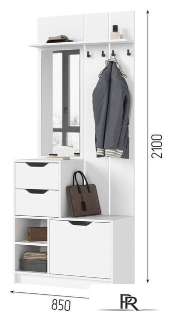 Тумба для обуви Стендмебель Руна ПР 01 (белый) - Изображение №6 — Интернет-магазин ПроЗаказ