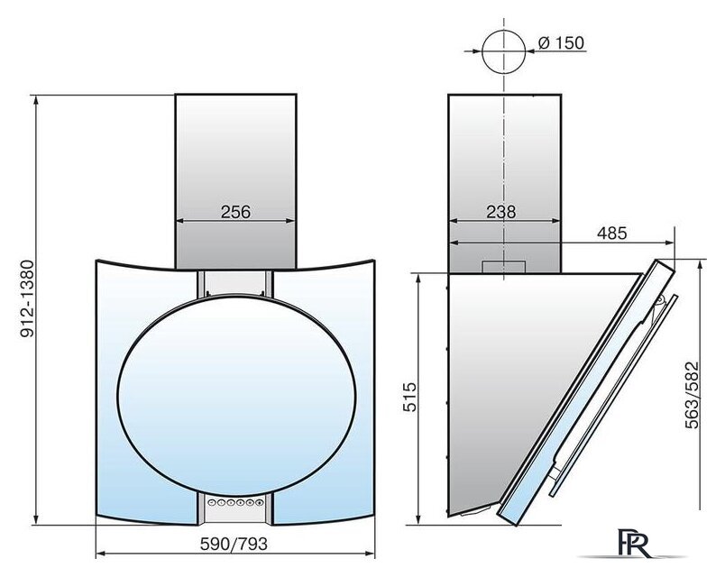 Кухонная вытяжка Elikor Графит 80Н-700-Э4Д (нержавеющая сталь/черное стекло) - Изображение №6 — Интернет-магазин ПроЗаказ