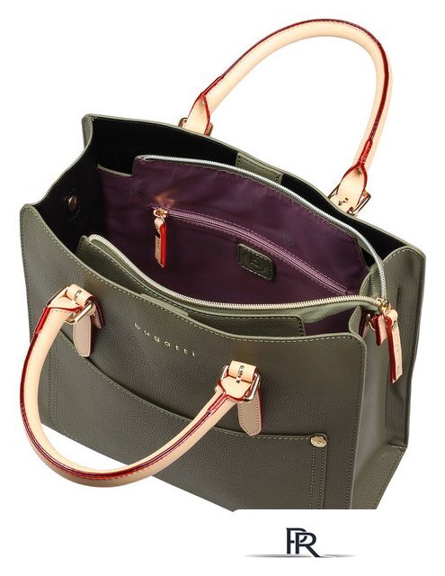 Женская сумка Bugatti Ella 49362184 (оливковый) - Изображение №5 — Интернет-магазин ПроЗаказ