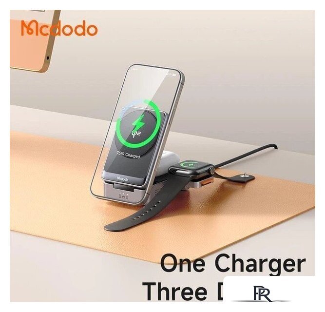 Беспроводное зарядное McDodo CH-519 22.5W USB Type-C с адаптером (черный) - Изображение №5 — Интернет-магазин ПроЗаказ