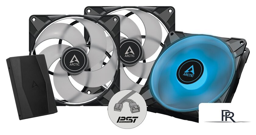 Комплект вентиляторов для корпуса с контроллером Arctic P14 PWM PST RGB 3шт + RGB Controller ACFAN00256A - Изображение №1 — Интернет-магазин ПроЗаказ