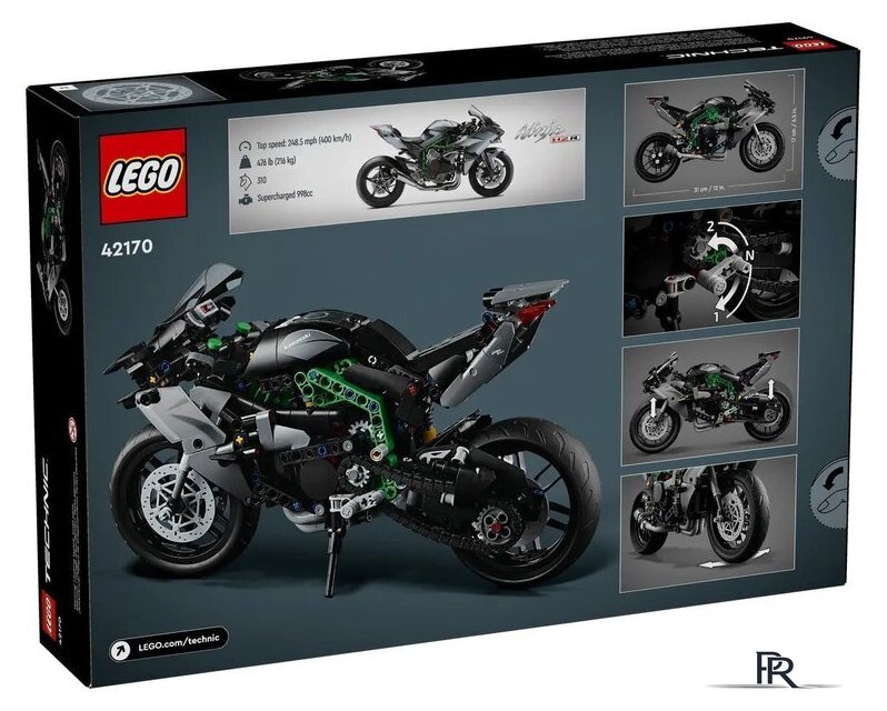 Конструктор LEGO Technic 42170 Мотоцикл Kawasaki Ninja H2R - Изображение №8 — Интернет-магазин ПроЗаказ
