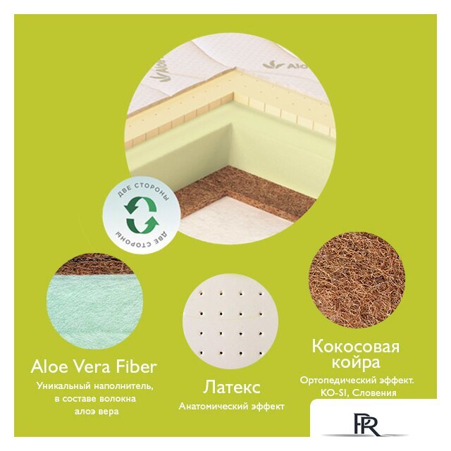 Матрас Плитекс Aloe Vera Oval 75x125 [АВ-18/4] - Изображение №2 — Интернет-магазин ПроЗаказ
