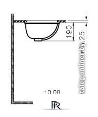 Умывальник Vitra Arkitekt 47x38 6039B003-0012 - Изображение №3 — Интернет-магазин ПроЗаказ