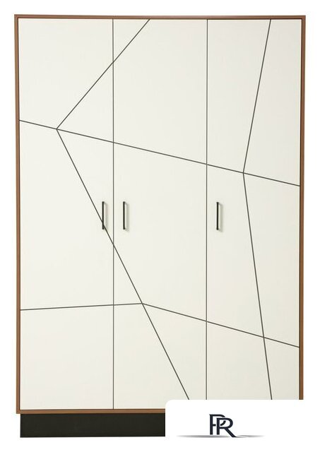 Шкаф распашной Олмеко Гамма 54.12 3-х дверный (таксония/черный/ПВХ белый) - Изображение №3 — Интернет-магазин ПроЗаказ