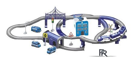 Набор железной дороги Голубая стрела Скоростной поезд Полицейский участок 95028 - Изображение №1 — Интернет-магазин ПроЗаказ