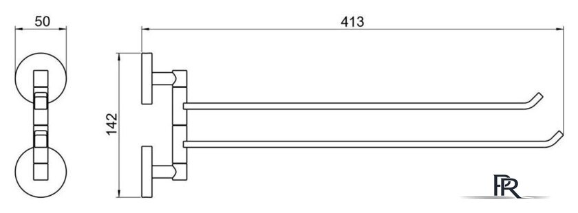Держатель для полотенца Aquatek Бетта AQ4613MB (черный матовый) - Изображение №6 — Интернет-магазин ПроЗаказ