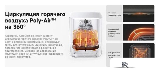 Аэрогриль (аэрофритюрница) Trouver Air Fryer FD10 Pro VFF12A (белый) - Изображение №12 — Интернет-магазин ПроЗаказ