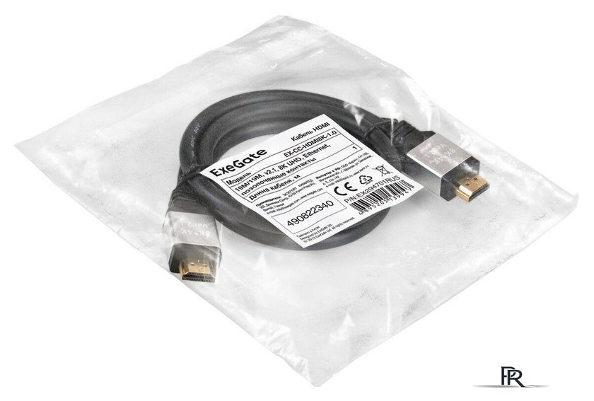 Кабель ExeGate EX-CC-HDMI8K-1.0 HDMI - HDMI (1 м, черный) - Изображение №2 — Интернет-магазин ПроЗаказ