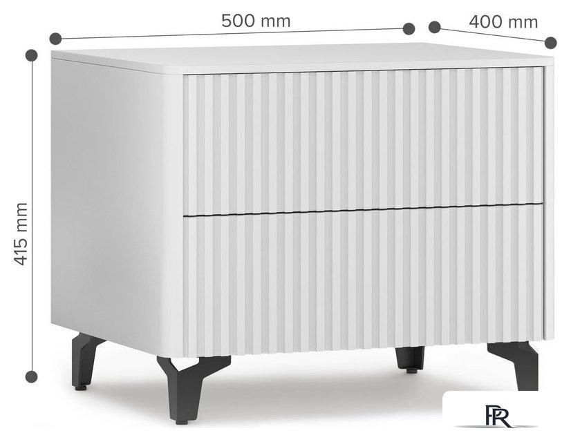 Тумба Shtabe Gross 6003 (RAL 9003/RAL 9003/черный) - Изображение №2 — Интернет-магазин ПроЗаказ