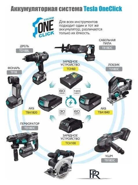 Аккумулятор Tesla TB1840 (18В/4 Ah) - Изображение №8 — Интернет-магазин ПроЗаказ