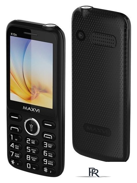 Кнопочный телефон Maxvi K15n (черный) - Изображение №2 — Интернет-магазин ПроЗаказ