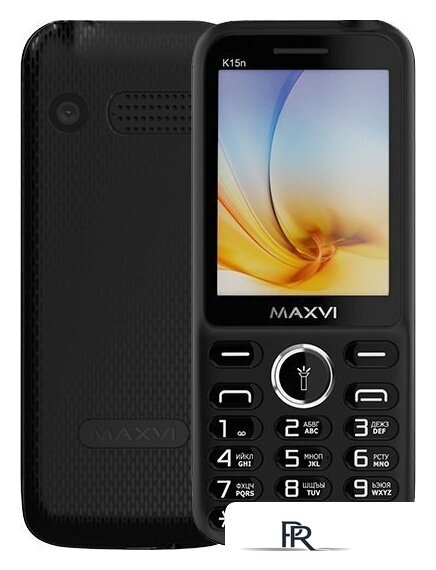 Кнопочный телефон Maxvi K15n (черный) - Изображение №1 — Интернет-магазин ПроЗаказ