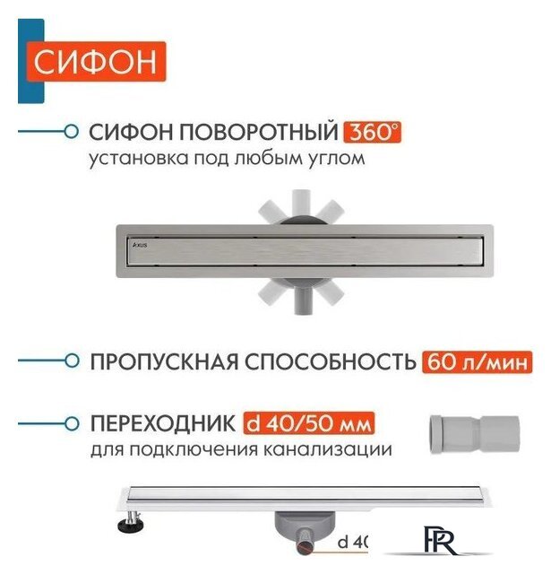 Трап/канал Axus Universal 800 - Изображение №5 — Интернет-магазин ПроЗаказ