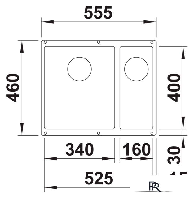 Кухонная мойка Blanco Rotan 340/160-U 523078 (белый) - Изображение №2 — Интернет-магазин ПроЗаказ