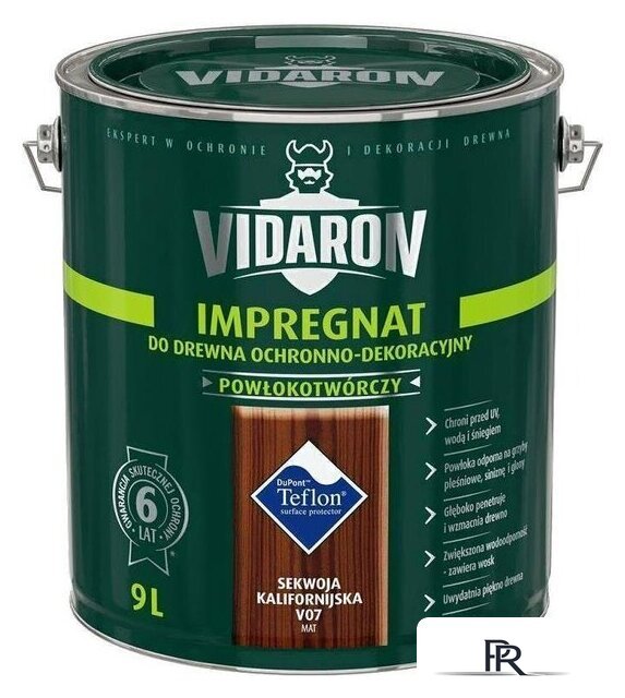 Пропитка Vidaron Impregnant V07 9 л (калифорнийская секвойя) - Изображение №1 — Интернет-магазин ПроЗаказ