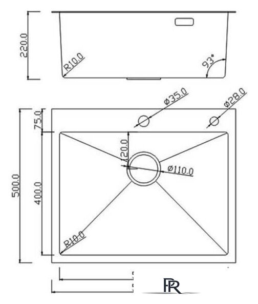 Кухонная мойка Roxen Simple 560220-55 сатин (с коландером и дозатором) - Изображение №15 — Интернет-магазин ПроЗаказ
