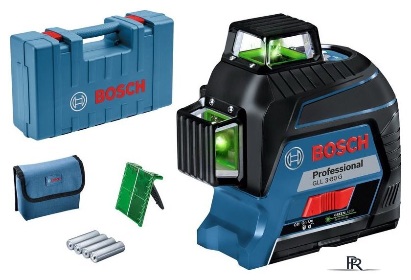 Лазерный нивелир Bosch GLL 3-80 G Professional 0601063Y00 (кейс, лазерная мишень) - Изображение №1 — Интернет-магазин ПроЗаказ