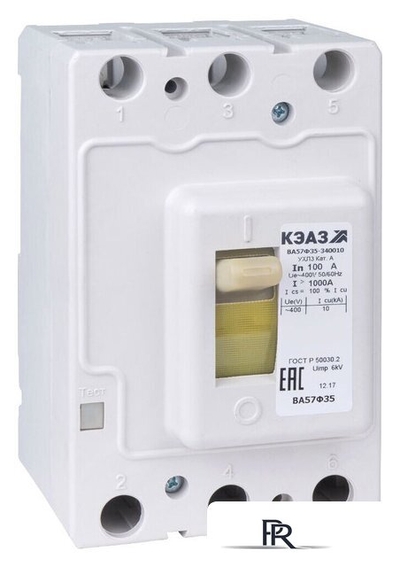 Выключатель автоматический КЭАЗ 125А 1250Im ВА57Ф35-340010 УХЛ3 400В AC 109296 - Изображение №1 — Интернет-магазин ПроЗаказ