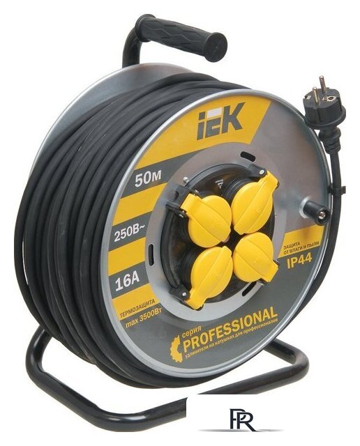 Удлинитель на катушке IEK УК50 WKP17-16-04-50-44 (50 м, черный) - Изображение №1 — Интернет-магазин ПроЗаказ