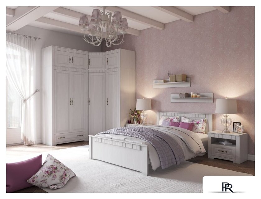 Кровать Мебельград Прованс с ортопедическим основанием 120x200 (бодега белая/платина премиум) - Изображение №2 — Интернет-магазин ПроЗаказ