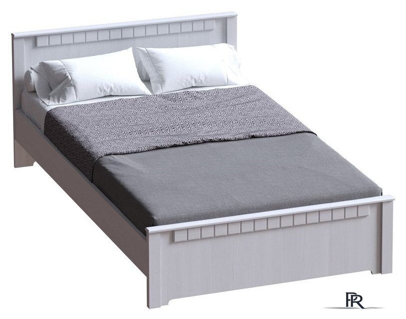 Кровать Мебельград Прованс с ортопедическим основанием 120x200 (бодега белая/платина премиум) - Изображение №1 — Интернет-магазин ПроЗаказ