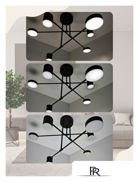 Люстра средней высоты Mirastyle Диод XL-21015/3+3 BK - Изображение №6 — Интернет-магазин ПроЗаказ