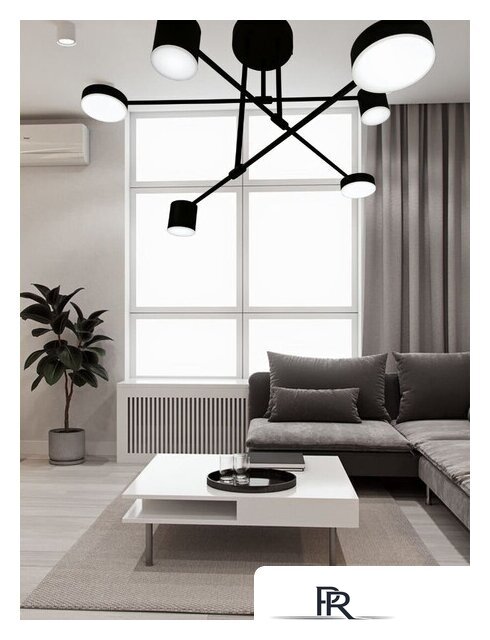 Люстра средней высоты Mirastyle Диод XL-21015/3+3 BK - Изображение №2 — Интернет-магазин ПроЗаказ