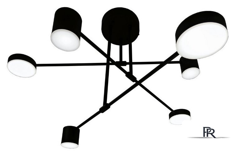 Люстра средней высоты Mirastyle Диод XL-21015/3+3 BK - Изображение №1 — Интернет-магазин ПроЗаказ