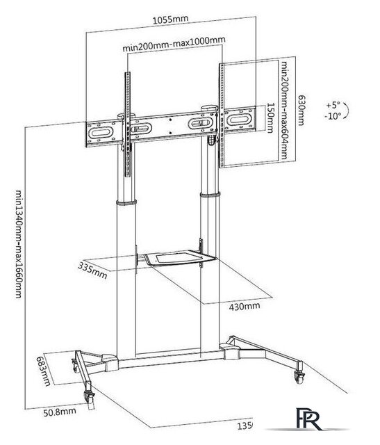 Стойка для телевизора Digis DSM-P1060CL - Изображение №2 — Интернет-магазин ПроЗаказ