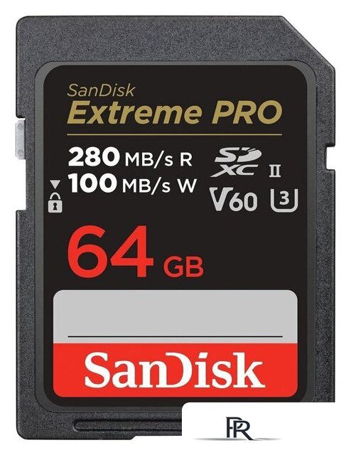 Карта памяти SanDisk Extreme PRO SDXC SDSDXEP-064G-GN4IN 64GB - Изображение №1 — Интернет-магазин ПроЗаказ