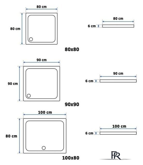 Душевой поддон Rea Savoy 80x80 (черный) - Изображение №4 — Интернет-магазин ПроЗаказ