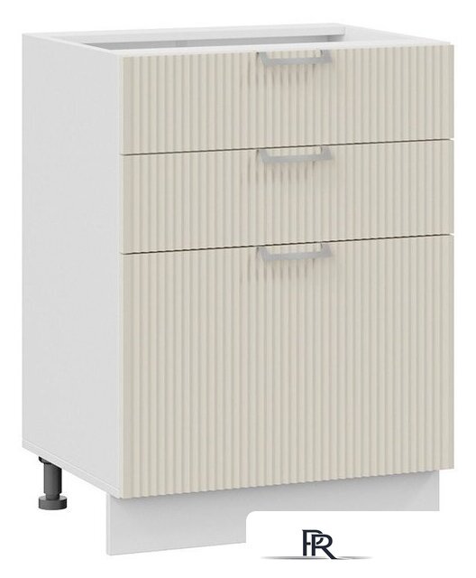 Шкаф напольный Трия Кимберли 1Н6Я3 (белый/крем) - Изображение №1 — Интернет-магазин ПроЗаказ