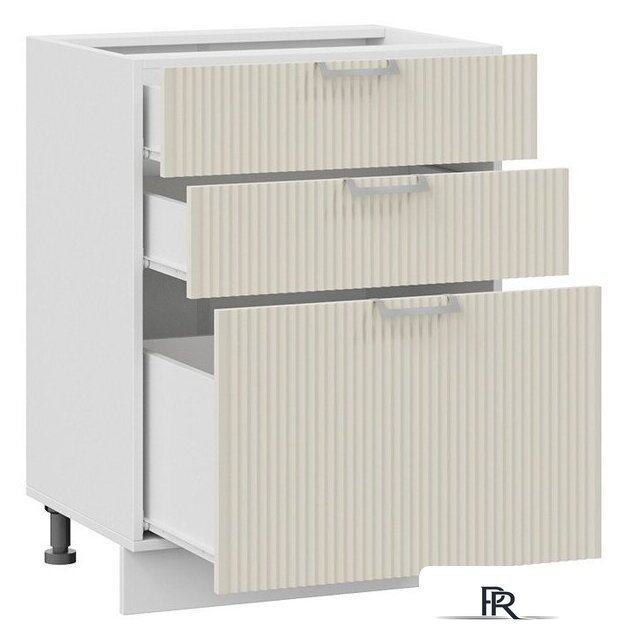Шкаф напольный Трия Кимберли 1Н6Я3 (белый/крем) - Изображение №2 — Интернет-магазин ПроЗаказ