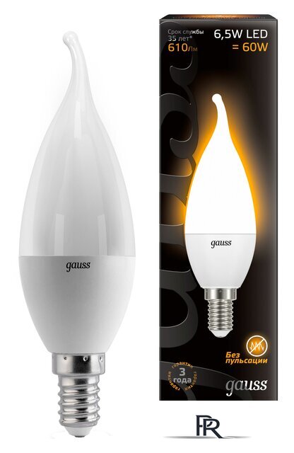 Светодиодная лампочка Gauss E14 6.5Вт 2700К [104101107] - Изображение №1 — Интернет-магазин ПроЗаказ