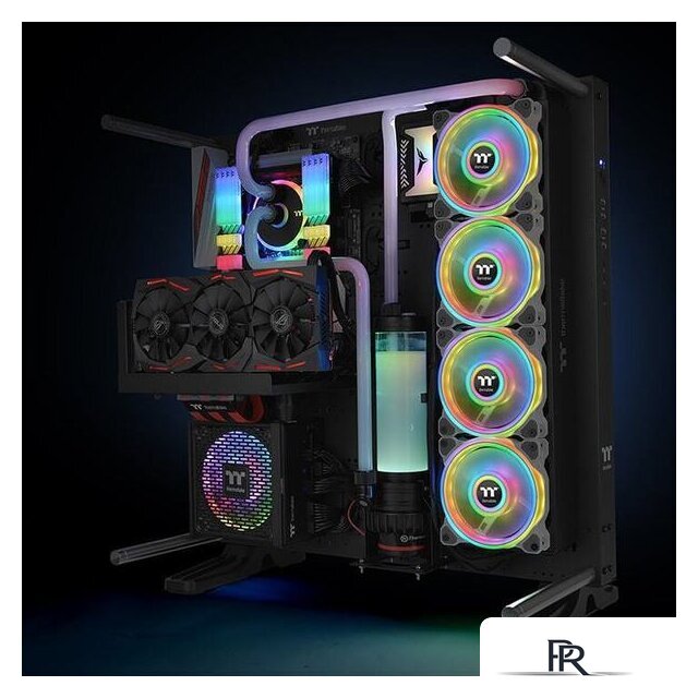 Набор вентиляторов Thermaltake Riing Quad 12 RGB TT Premium 3 Fan Pack CL-F100-PL12SW-A - Изображение №5 — Интернет-магазин ПроЗаказ